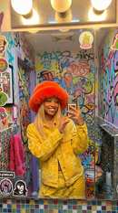 Plush Hat Fur Big Round Hat Winter