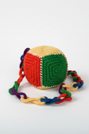 Rainbow Dice Knit Crossbody Bag